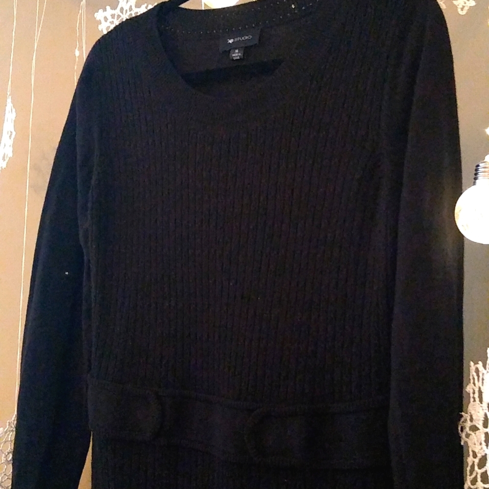 AB Studio Midi 🖤 Black Sweater Dress